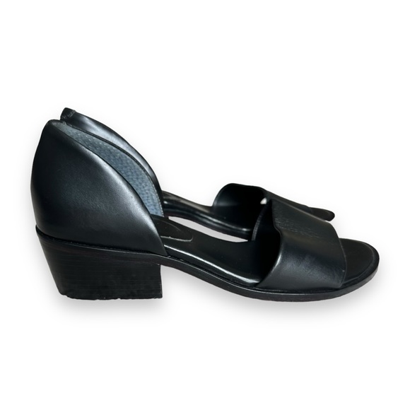 Steven Alan Women’s Wander Black Leather D'Orsay Block Heel Sandal Size 6 B - Picture 2 of 9